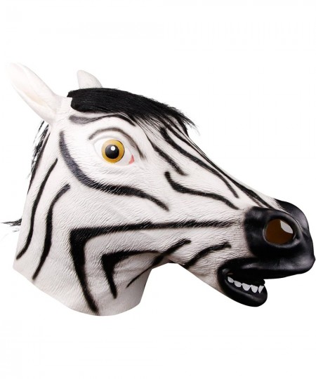 Waylike Halloween Zebra Mask Latex Animal Mask For Costume Party Cosplay $30.44 - Kids' Dress-Up Accessories