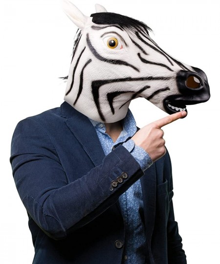 Waylike Halloween Zebra Mask Latex Animal Mask For Costume Party Cosplay $30.44 - Kids' Dress-Up Accessories