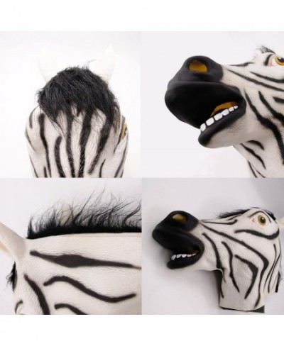 Waylike Halloween Zebra Mask Latex Animal Mask For Costume Party Cosplay $30.44 - Kids' Dress-Up Accessories