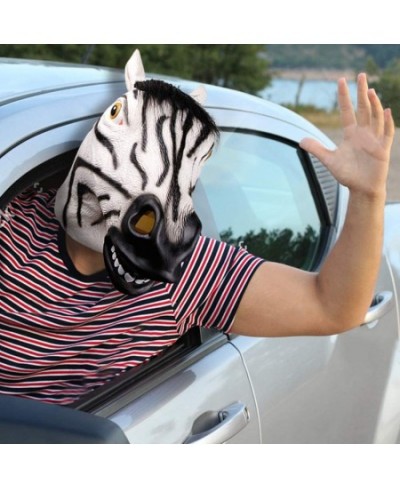 Waylike Halloween Zebra Mask Latex Animal Mask For Costume Party Cosplay $30.44 - Kids' Dress-Up Accessories