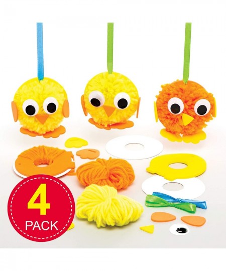 AT440 Easter Chick Pom Pom Kits - Pack of 4 Creative Easter Art and Craft Supplies for Kids to Make and Decorate $22.08 - Cra...