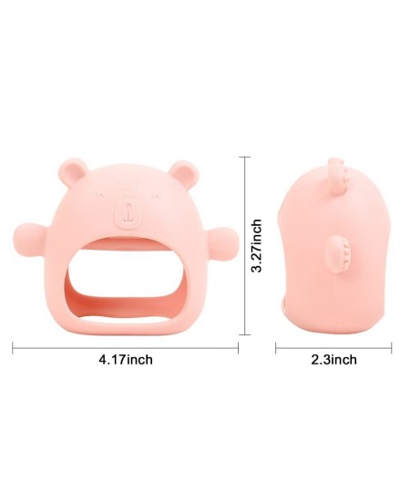 Bear Mitten Baby Teether Anti-Drop Teething Toy for Babies 3+ Months Silicone Teether for Baby Teething Relief Infant Toy for...