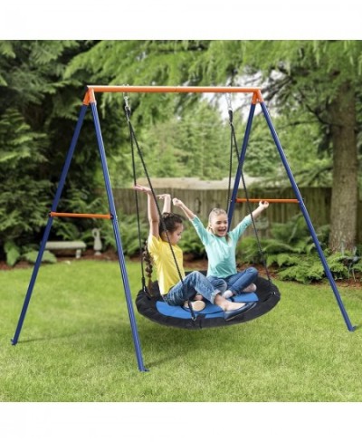 Heavy Duty Swing Frame Extra Large Full Steel All Weather A-Frame Swing Stand with Ground Stakes 72" Height 87" Length Fits f...