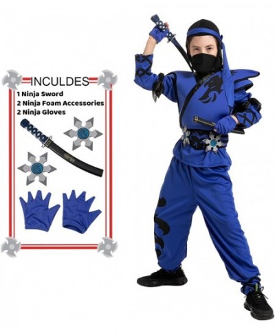 Kids Birdy Blue Ninja Costume with Accessories for Boys Halloween Costume Themed Parties $35.04 - Kids' Costumes