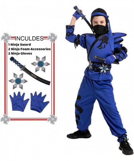 Kids Birdy Blue Ninja Costume with Accessories for Boys Halloween Costume Themed Parties $35.04 - Kids' Costumes