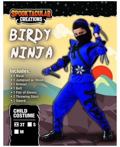 Kids Birdy Blue Ninja Costume with Accessories for Boys Halloween Costume Themed Parties $35.04 - Kids' Costumes