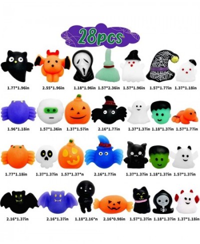 28PCS Halloween Mochi Squishy Toys Halloween Party Favors Pack Squishy Toys Gifts for Kids Boys Girls Birthday Party Gift Cla...