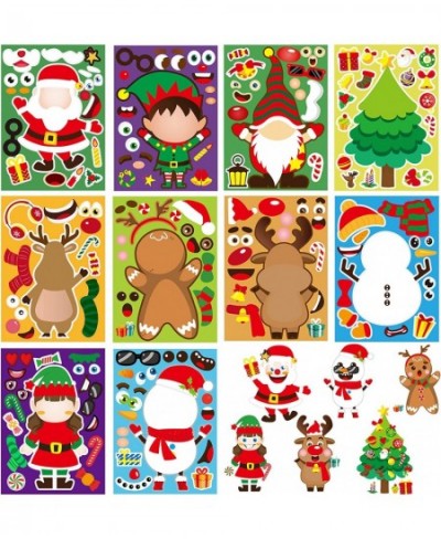 24 PCS Christmas Stickers for Kids Christmas Party Favors for Kids DIY Make A Face Stickers for Christmas Party Games $16.15 ...