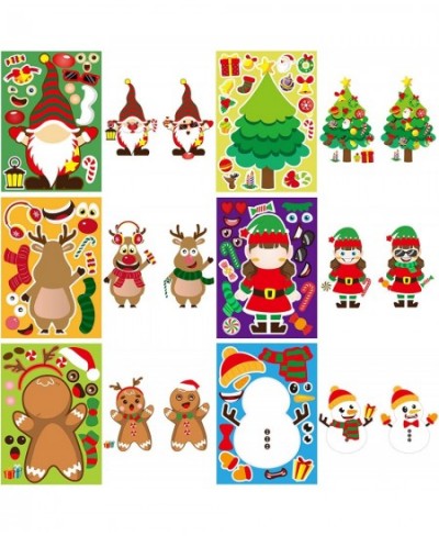 24 PCS Christmas Stickers for Kids Christmas Party Favors for Kids DIY Make A Face Stickers for Christmas Party Games $16.15 ...