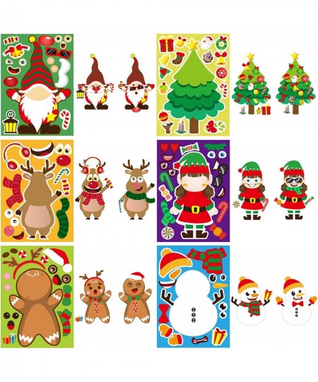 24 PCS Christmas Stickers for Kids Christmas Party Favors for Kids DIY Make A Face Stickers for Christmas Party Games $16.15 ...