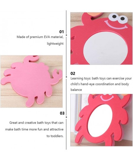 2pcs Mirror Bath Toy Baby Toddler Cartoon Frog Crab Mirror Bathing Plaything Water Toy for Kids Toddler Gift $31.79 - Bathtub...