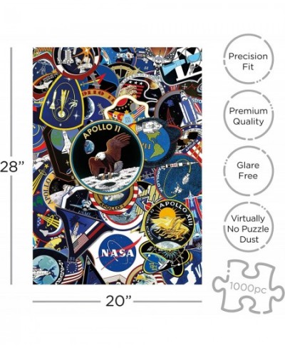 NASA Mission Patches Puzzle (1000 Piece Jigsaw Puzzle) - Glare Free - Precision Fit - Officially Licensed NASA Merchandise & ...