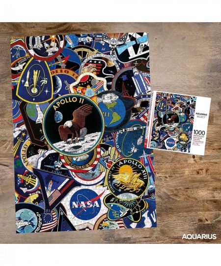 NASA Mission Patches Puzzle (1000 Piece Jigsaw Puzzle) - Glare Free - Precision Fit - Officially Licensed NASA Merchandise & ...