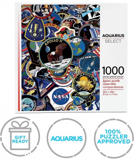 NASA Mission Patches Puzzle (1000 Piece Jigsaw Puzzle) - Glare Free - Precision Fit - Officially Licensed NASA Merchandise & ...