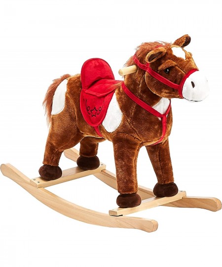 Animal Adventure | Real Wood Ride-On Plush Rocker | Chestnut Horse | Perfect for Ages 3+ 28" x 12" x 22 $81.69 - Rocking Hors...