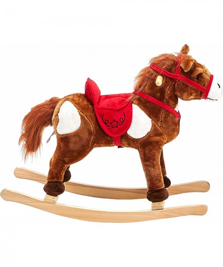 Animal Adventure | Real Wood Ride-On Plush Rocker | Chestnut Horse | Perfect for Ages 3+ 28" x 12" x 22 $81.69 - Rocking Hors...