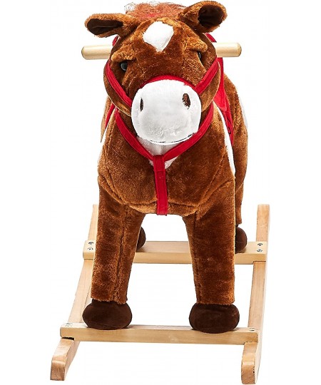 Animal Adventure | Real Wood Ride-On Plush Rocker | Chestnut Horse | Perfect for Ages 3+ 28" x 12" x 22 $81.69 - Rocking Hors...