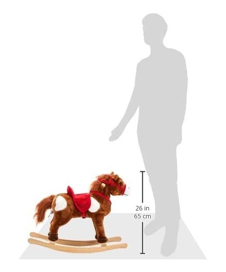 Animal Adventure | Real Wood Ride-On Plush Rocker | Chestnut Horse | Perfect for Ages 3+ 28" x 12" x 22 $81.69 - Rocking Hors...