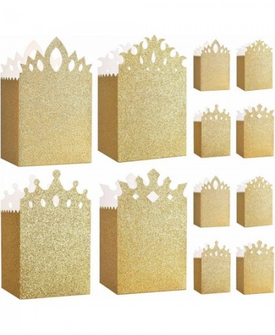 20 Pieces Gold Glitter Princess Crowns Box Birthday Boxes for Party Favors Decorations Baby Gift Shower Kids Fairytale Theme ...