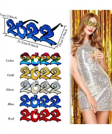 Novelty Party Glasses 2022 Shaped Eyeglasses New Year Eyewear for Costume Photo Props Festival Party Favors Supplies $17.79 -...