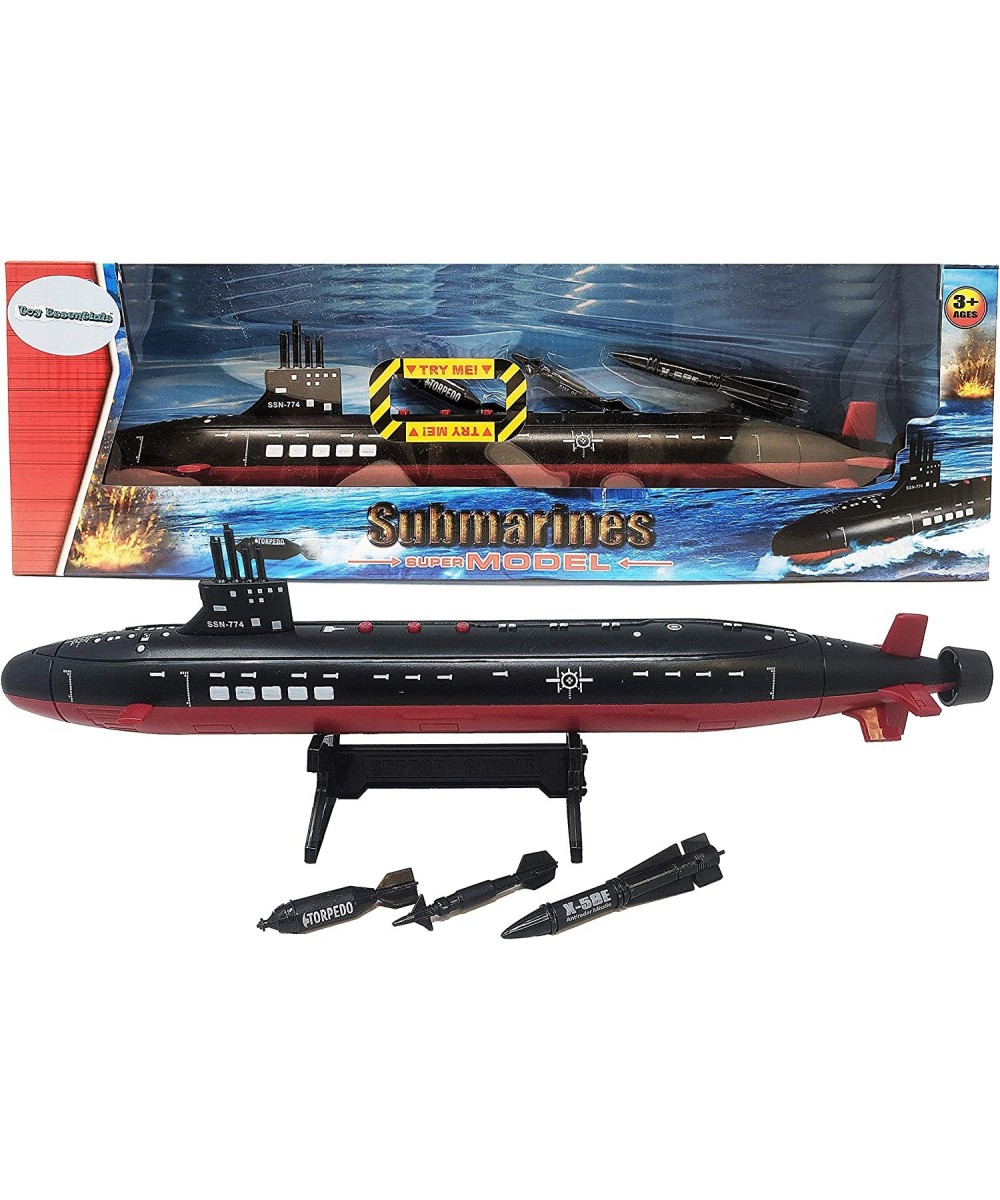 16.5 Inch Toy Black Submarine with Sound Effects and Torpedo $47.39 - Kids' Play Submarines