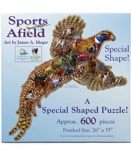 Sports Afield(Pheasant Days) Shaped Jigsaw Puzzle by James Meger 685pc $44.29 - Jigsaw Puzzles