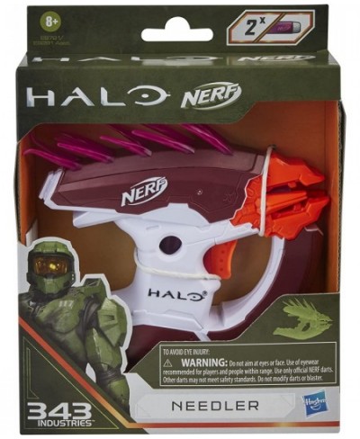 MicroShots Halo Needler -- Mini Dart-Firing Blaster and 2 Darts -- Collectible Blaster for Halo Video Game Fans Battlers Brow...