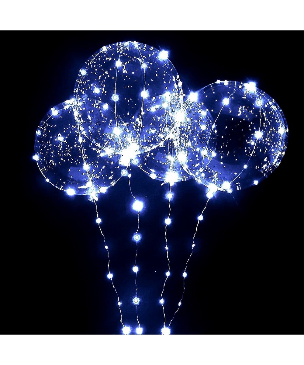 LED Bobo balloons10 PACKS 20 Inches Clear Helium Bobo Balloons with String Lights Helium Style Glow Bubble Balloons for Chris...