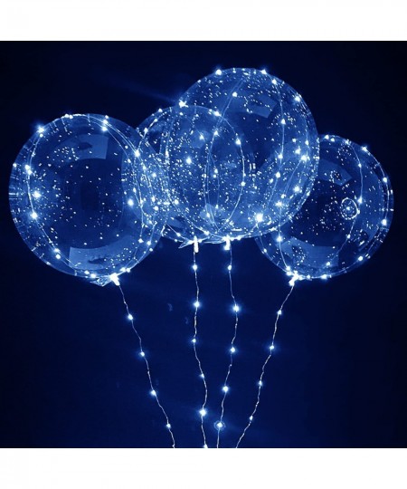 LED Bobo balloons10 PACKS 20 Inches Clear Helium Bobo Balloons with String Lights Helium Style Glow Bubble Balloons for Chris...