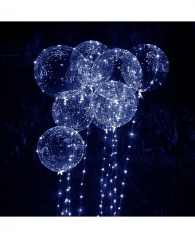 LED Bobo balloons10 PACKS 20 Inches Clear Helium Bobo Balloons with String Lights Helium Style Glow Bubble Balloons for Chris...