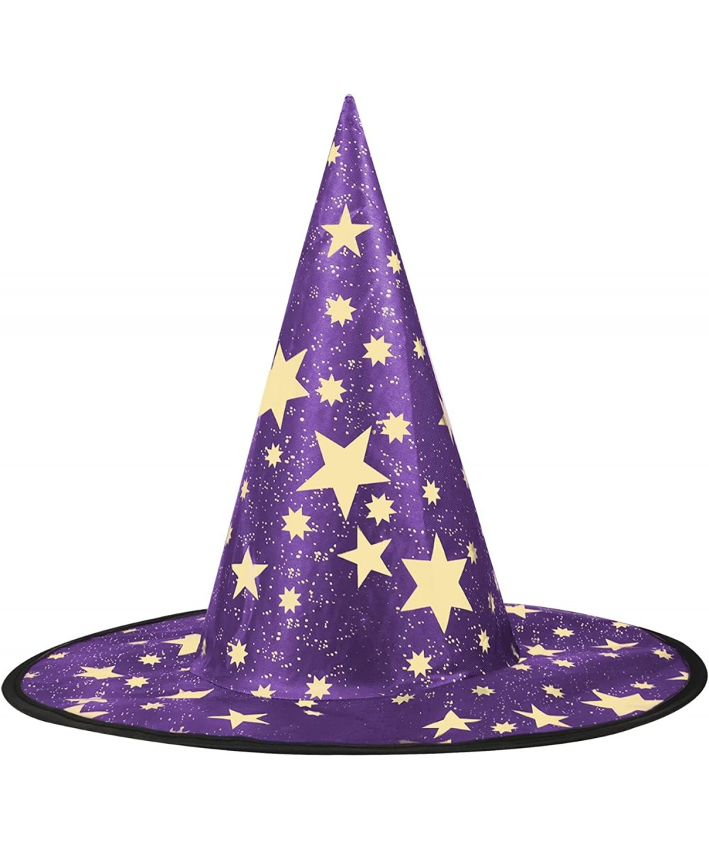 Wizard Hat Kids 15x14 Inch Five Pointed Star Witch Hat Kids Costume Cosplay Witch Halloween Party Decoration $16.39 - Kids' P...