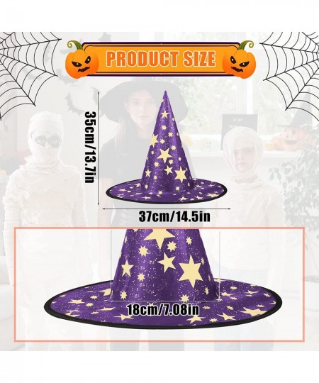 Wizard Hat Kids 15x14 Inch Five Pointed Star Witch Hat Kids Costume Cosplay Witch Halloween Party Decoration $16.39 - Kids' P...