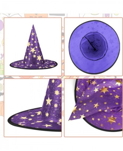 Wizard Hat Kids 15x14 Inch Five Pointed Star Witch Hat Kids Costume Cosplay Witch Halloween Party Decoration $16.39 - Kids' P...