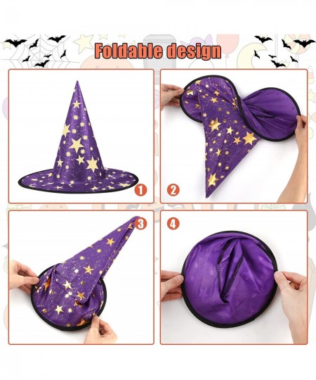 Wizard Hat Kids 15x14 Inch Five Pointed Star Witch Hat Kids Costume Cosplay Witch Halloween Party Decoration $16.39 - Kids' P...