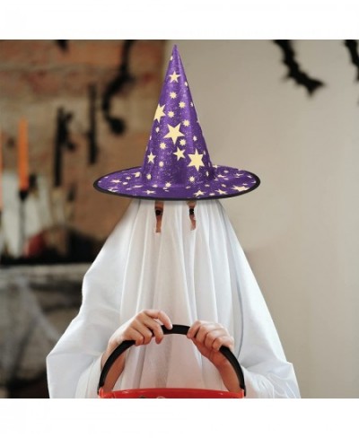 Wizard Hat Kids 15x14 Inch Five Pointed Star Witch Hat Kids Costume Cosplay Witch Halloween Party Decoration $16.39 - Kids' P...