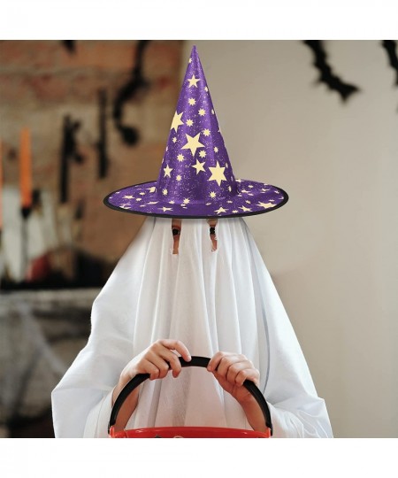 Wizard Hat Kids 15x14 Inch Five Pointed Star Witch Hat Kids Costume Cosplay Witch Halloween Party Decoration $16.39 - Kids' P...