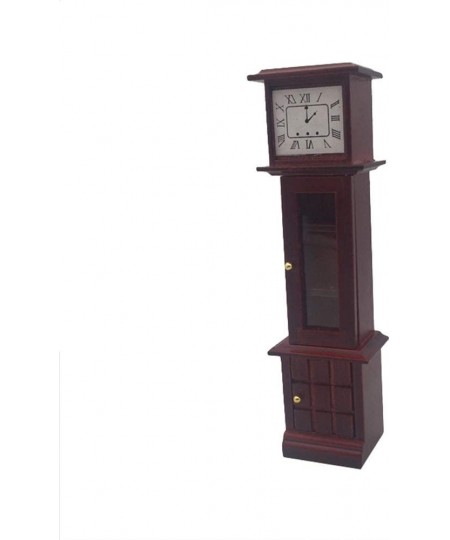 Dollhouse Decoration Accessories 1:12 Dollhou Miniature Living Room Vintage Wooden Grandfather Clock Brown $21.26 - Dollhouse...