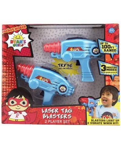 Ryans World Laser-Tag for Kids Infared Lazer-Tag Blasters Lights Up & Vibrates When Hit 3 Pack Amazon Exclusive $60.01 - Toy ...