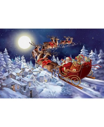 100 Piece Puzzles for Kids Santa's Sleigh Christmas Puzzle Puzzles for Kids Ages 4-8 8-10 Christmas Jigsaw Puzzles Toys for C...