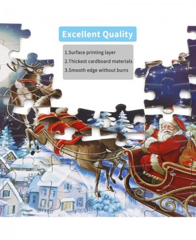 100 Piece Puzzles for Kids Santa's Sleigh Christmas Puzzle Puzzles for Kids Ages 4-8 8-10 Christmas Jigsaw Puzzles Toys for C...