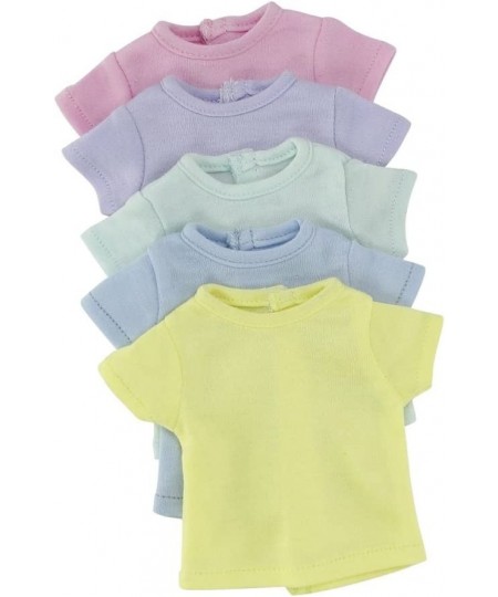 14 Inch Doll Clothes Rainbow Pastels 5 Pack Doll T-Shirts Tees Value Gift Set - for Kids Girls Craft Activity | Gift Boxed! |...