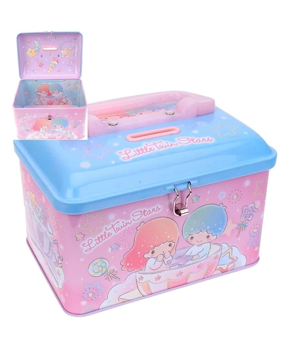 Little Twin Stars Money Coin Bank Tin Saving Box Case with Lock & Handle $47.02 - Money & Banking Play Toys