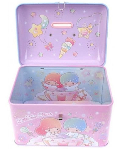 Little Twin Stars Money Coin Bank Tin Saving Box Case with Lock & Handle $47.02 - Money & Banking Play Toys