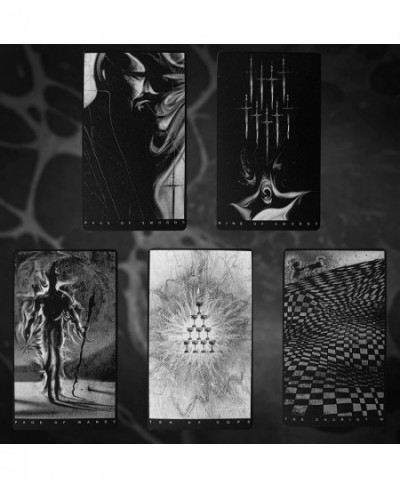 Black Tarot Deck Black and White Tarot Deck with Guide Book Shadow Work Tarot Alternative to Shadowhunter Tarot Cards and Sha...