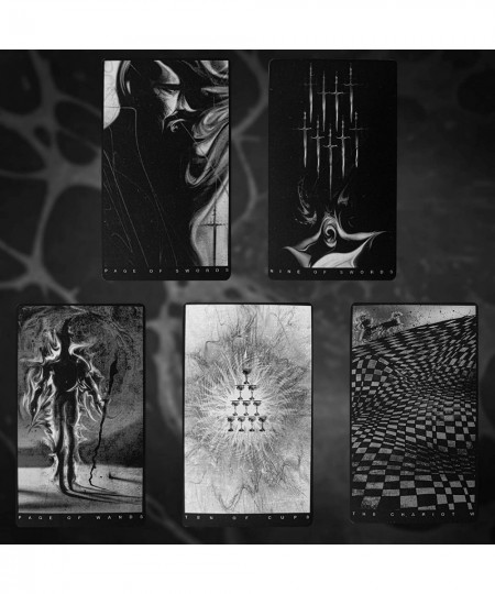 Black Tarot Deck Black and White Tarot Deck with Guide Book Shadow Work Tarot Alternative to Shadowhunter Tarot Cards and Sha...