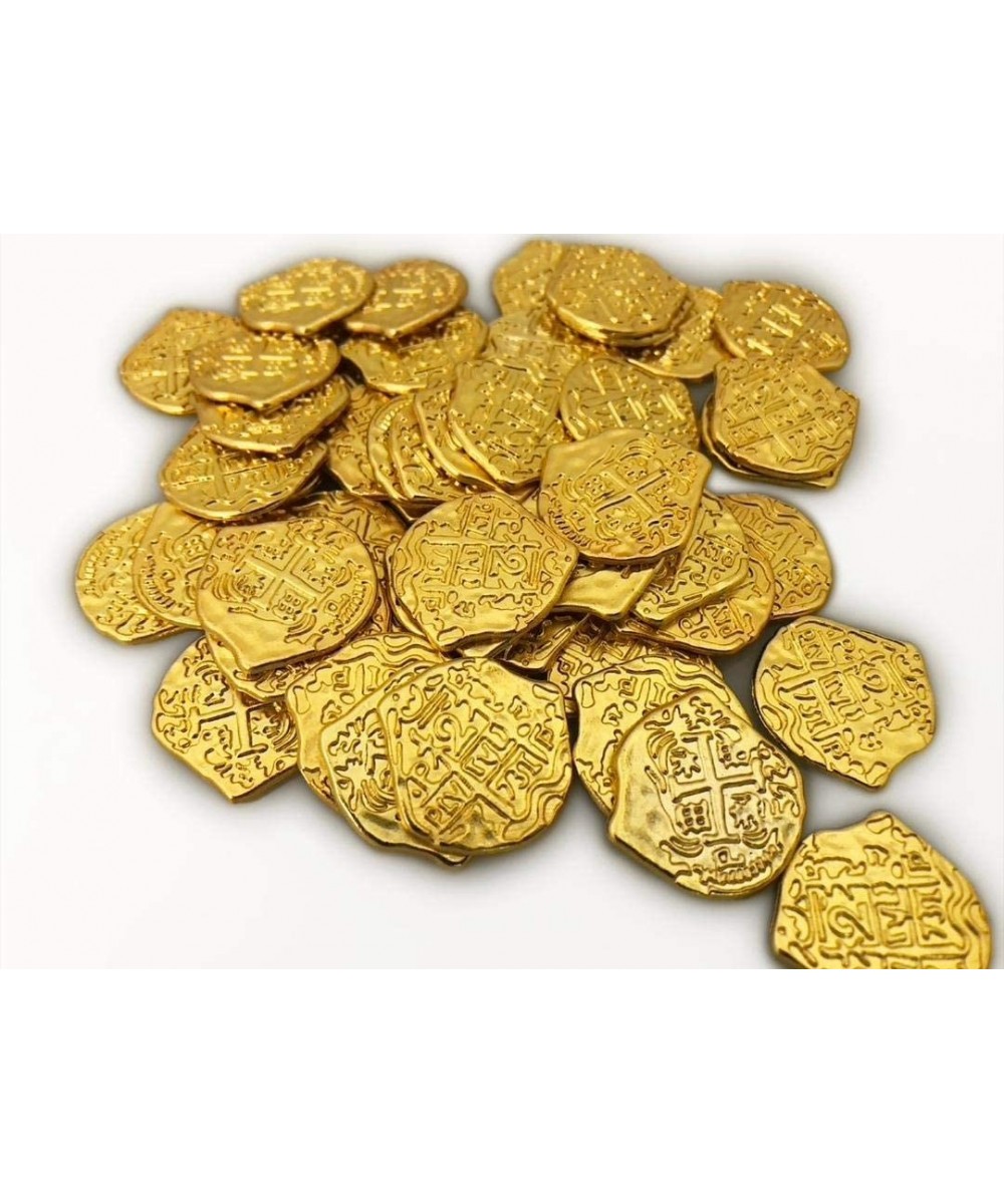 Lot of 50 Toy Metal Shiny Gold Pirate Treasure Coins $31.35 - Money & Banking Play Toys