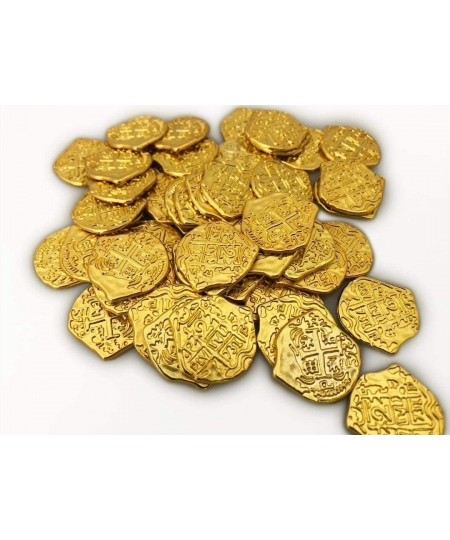 Lot of 50 Toy Metal Shiny Gold Pirate Treasure Coins $31.35 - Money & Banking Play Toys