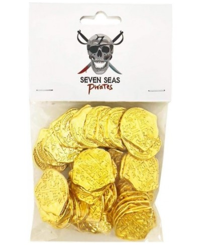 Lot of 50 Toy Metal Shiny Gold Pirate Treasure Coins $31.35 - Money & Banking Play Toys