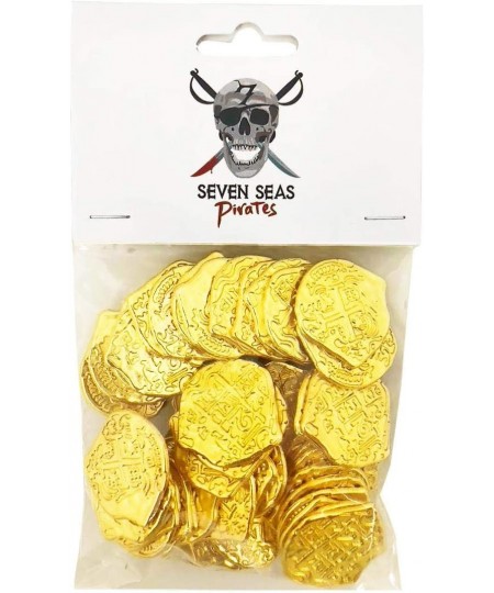 Lot of 50 Toy Metal Shiny Gold Pirate Treasure Coins $31.35 - Money & Banking Play Toys