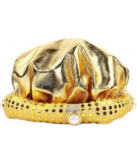 Gold Gypsy Fortune Teller Arabian Hat Feather Plume Hats Costume Set Party Decor $18.22 - Kids' Party Hats